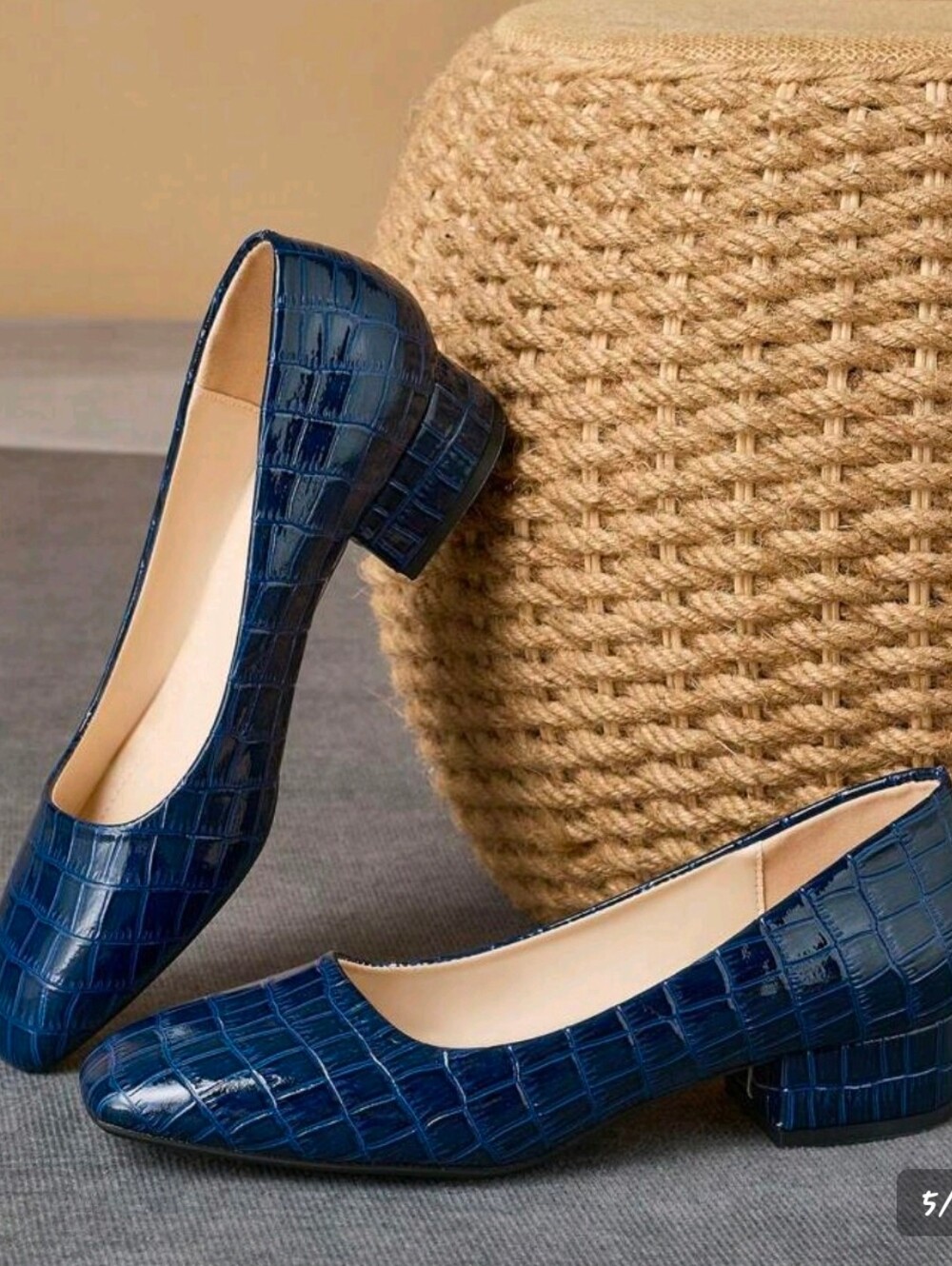 NEW Classic Blue Patent Low Heel Women's Pumps